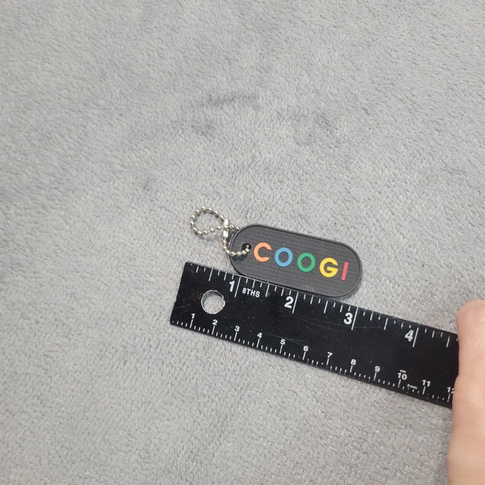 Coogi Keychain Unisex Black Multi Logo Rubber‎ Bag Tag Accessory Retro 90s Style